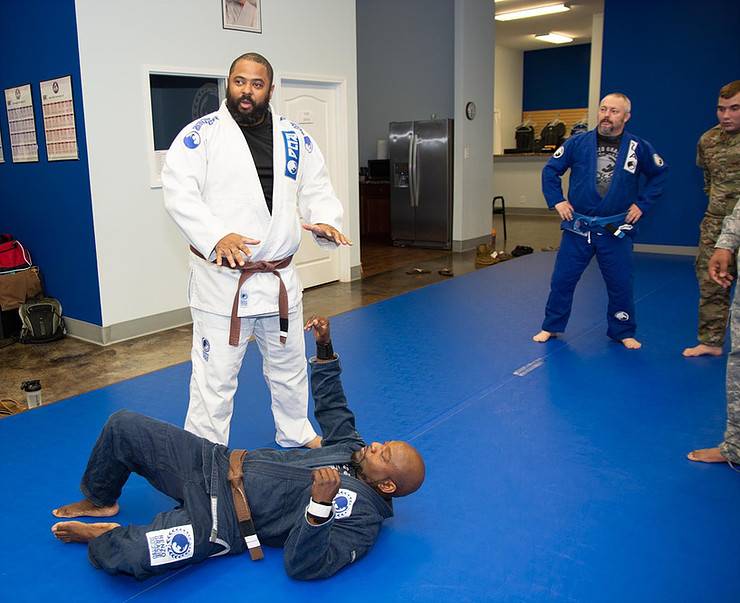 Carlo Serrano instructs 3-101 during Warrior Wednesday