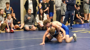 SEWC wrestler Aiden Hansel competes at Grappling on the Gridiron on September 6, 2025.